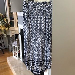 Faded Glory Slit Design Boho Maxi Skirt